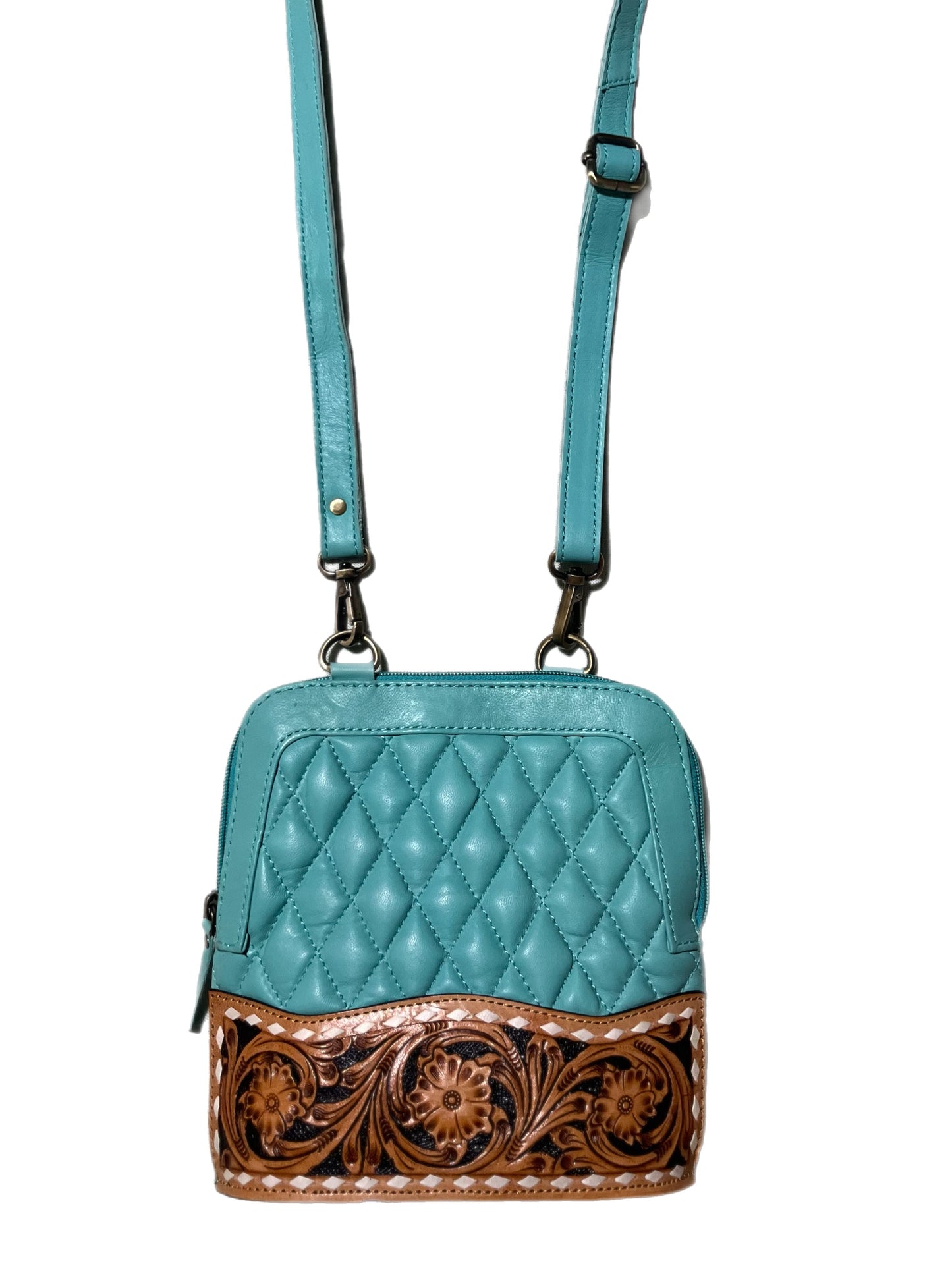 Bayou Country| Quilted Leather Tooled| Crossbody